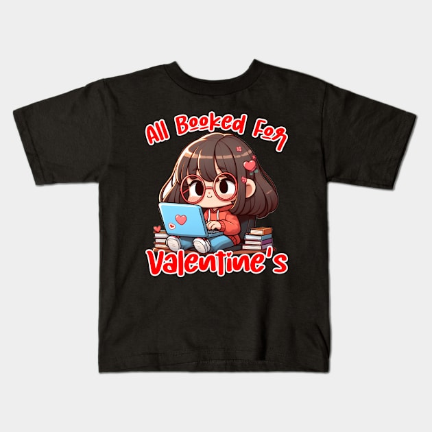 Library Books Heart Bookworm Valentines Day Reading Kids T-Shirt by click2print